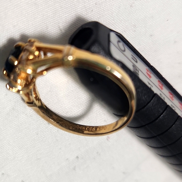 Gold plated Saphire with Rinestones 8 - Picture 5 of 7